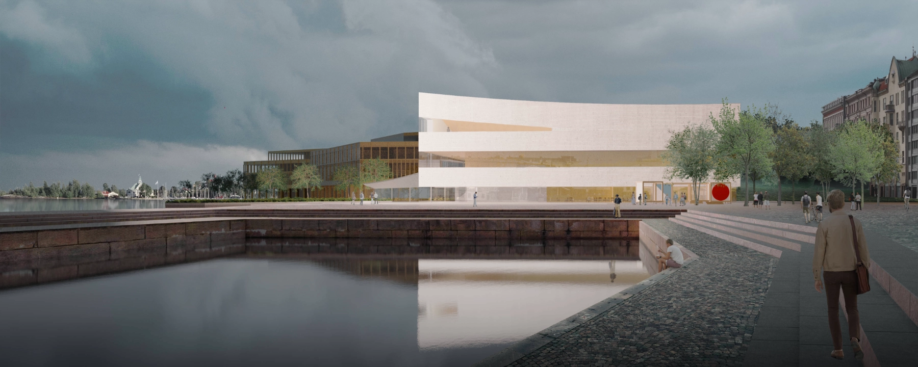 View to the main entrance.