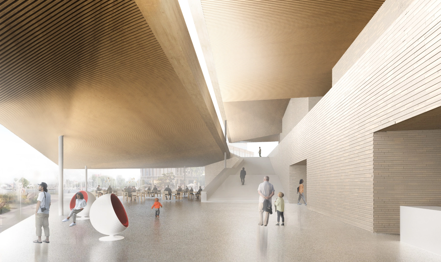 Interior view of the main lobby.