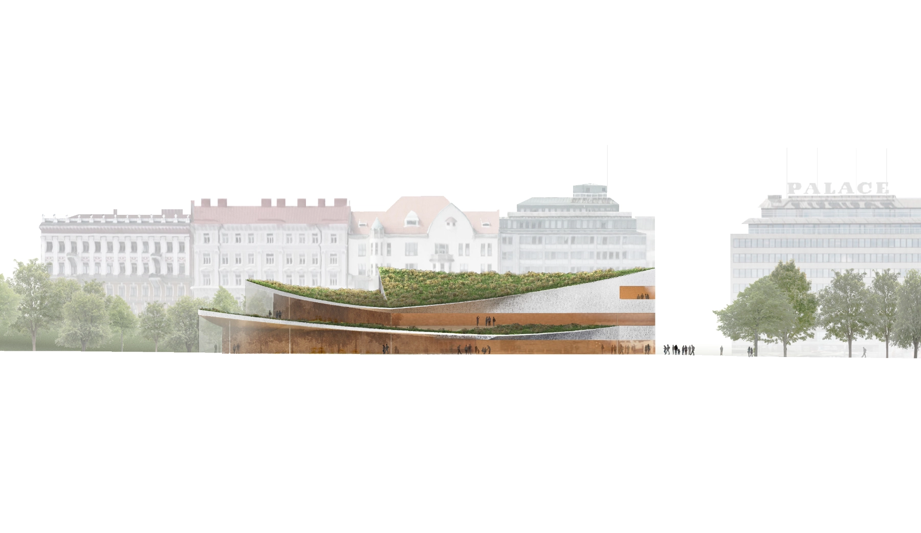 Facade towards the shoreline.