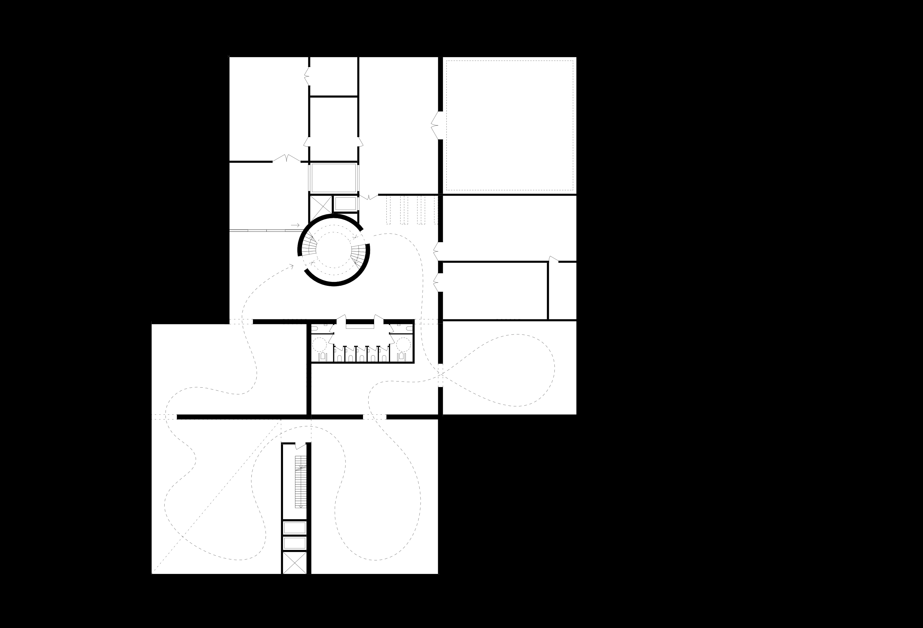 Interior view of Sara Hildén Art Museum.